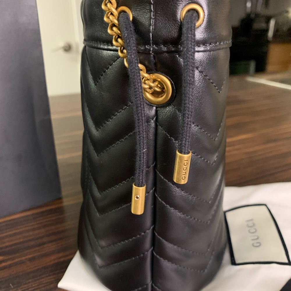 NWT Gucci Marmont Mini Bucket Bag - Picture 3 of 16